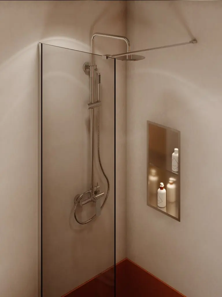 Zestaw prysznicowy natynkowy Arcos – stal szczotkowana - Kolekcja Arcos - BOCCO