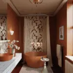Zestaw wannowo-prysznicowy podtynkowy z deszczownicą sufitową Structa - miedź szczotkowana