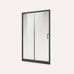KP01P00BM-1000x2000D tlo Drzwi prysznicowe wnękowe rozsuwane Classic – czarny mat