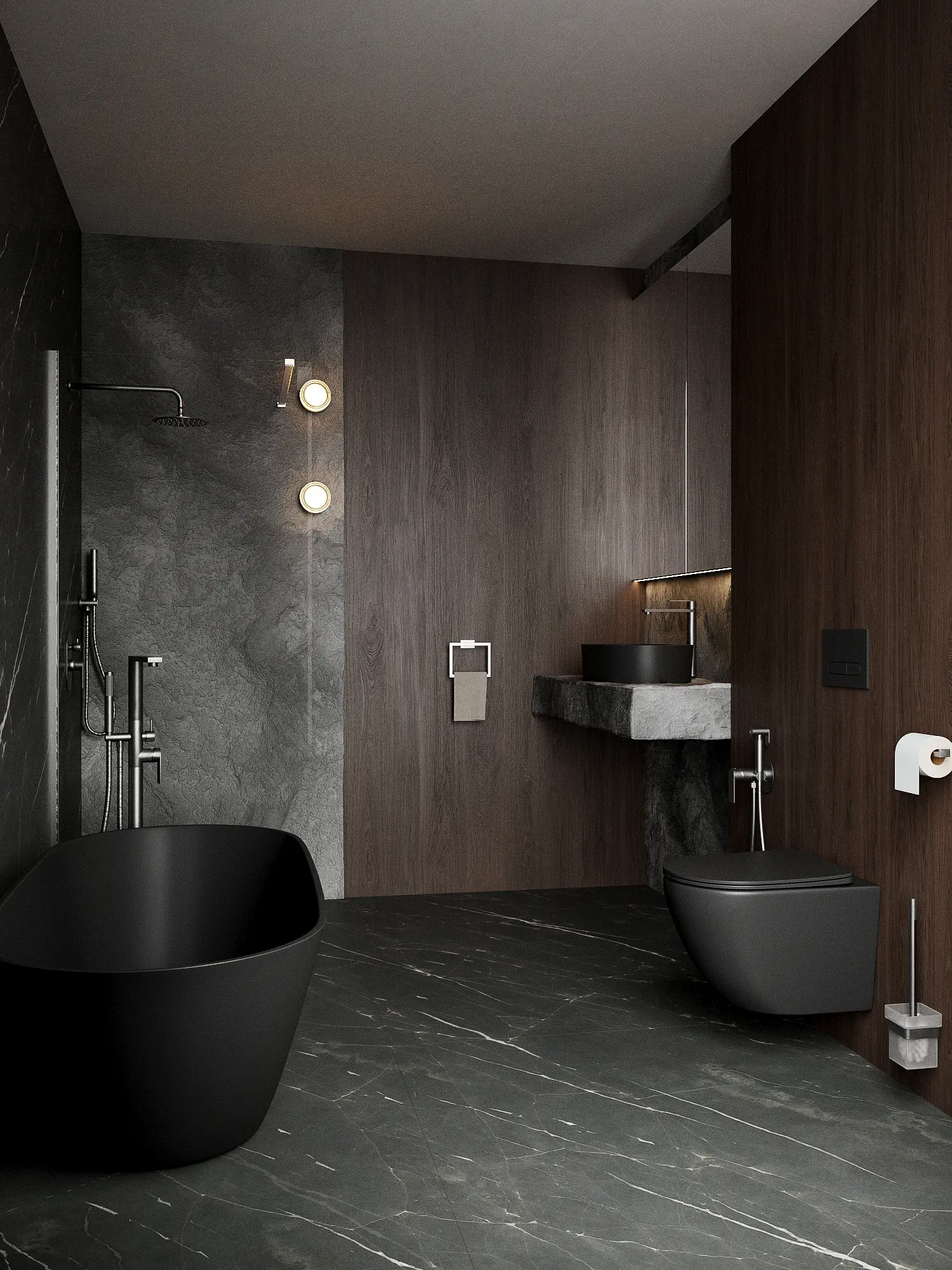 Zestaw prysznicowy podtynkowy Arcos – gun metal