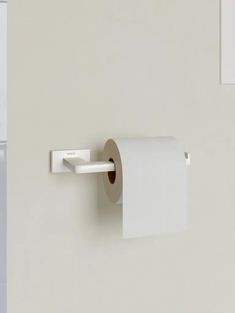 Uchwyt na papier toaletowy Arcos - biały mat