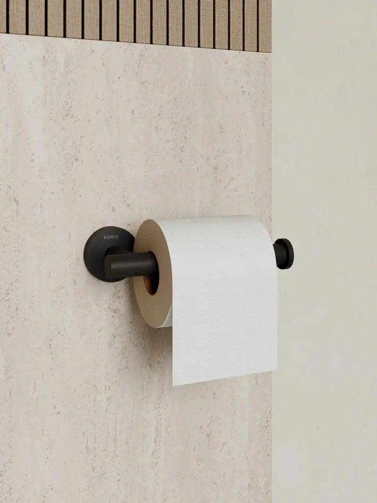 Uchwyt na papier toaletowy Structa – czarny mat Uchwyt na papier toaletowy Structa – czarny mat