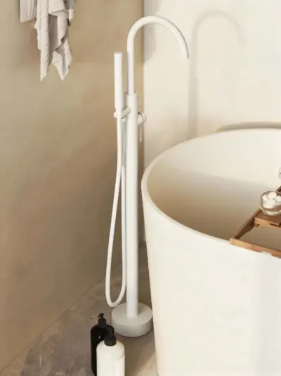 Bateria wannowa wolnostojąca Structa – beż – Kolekcja Structa – BOCCO Bateria wannowa wolnostojąca Structa – beż