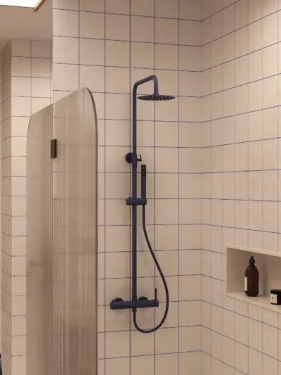 Zestaw prysznicowy natynkowy Structa – cobalt blue