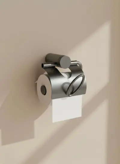 Uchwyt na papier toaletowy Essia – gun metal