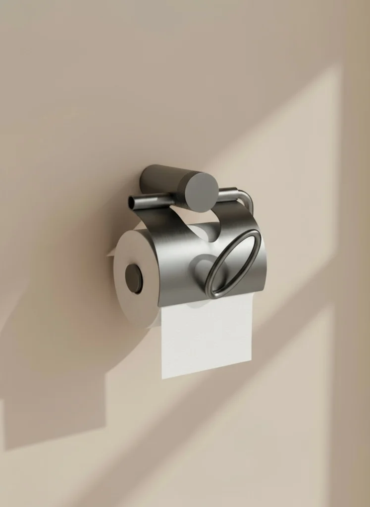 Uchwyt na papier toaletowy Essia – gun metal Uchwyt na papier toaletowy Essia – gun metal