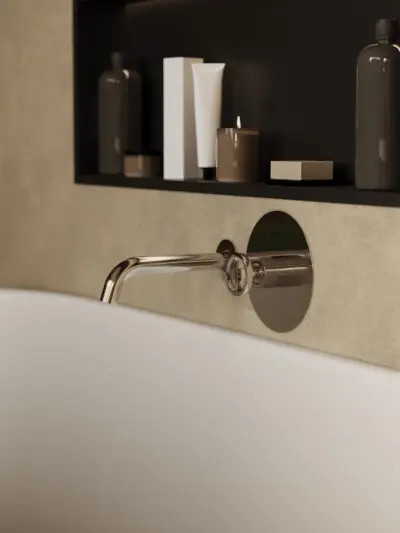 Bateria wannowa podtynkowa Nebis – chrom