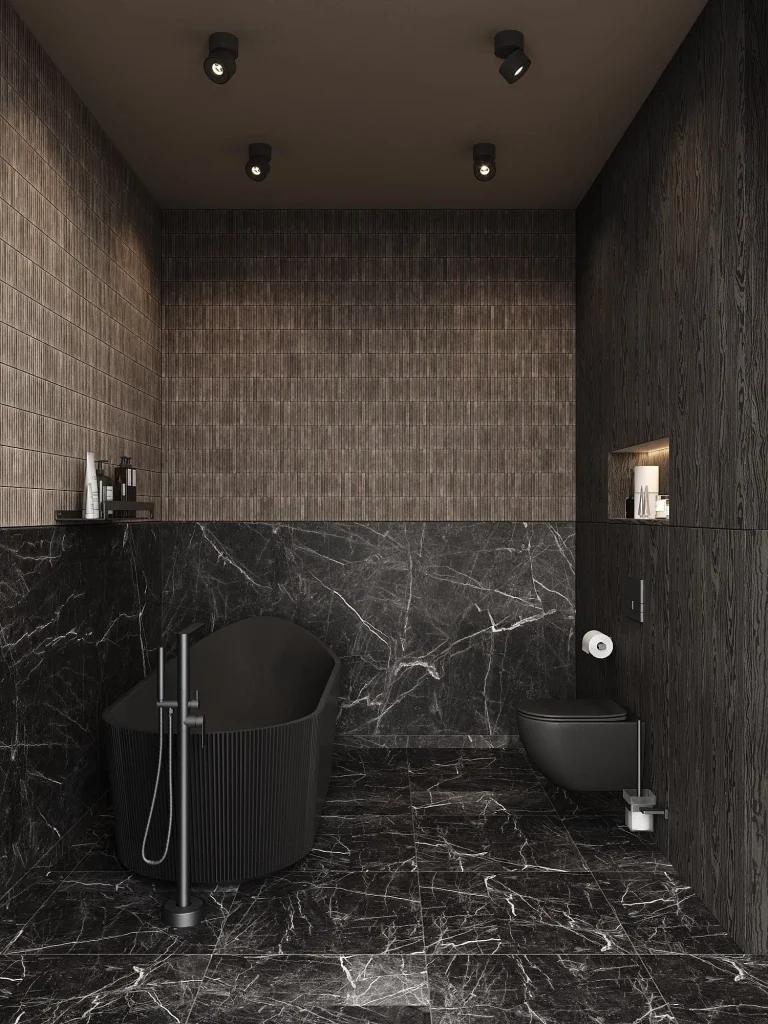 Bateria wannowa wolnostojąca Arcos – gun metal - Kolekcja Arcos - BOCCO
