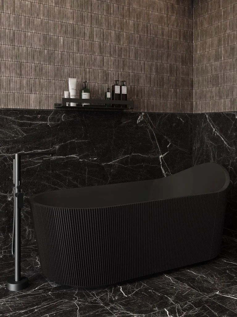 Bateria wannowa wolnostojąca Arcos – gun metal - Kolekcja Arcos - BOCCO