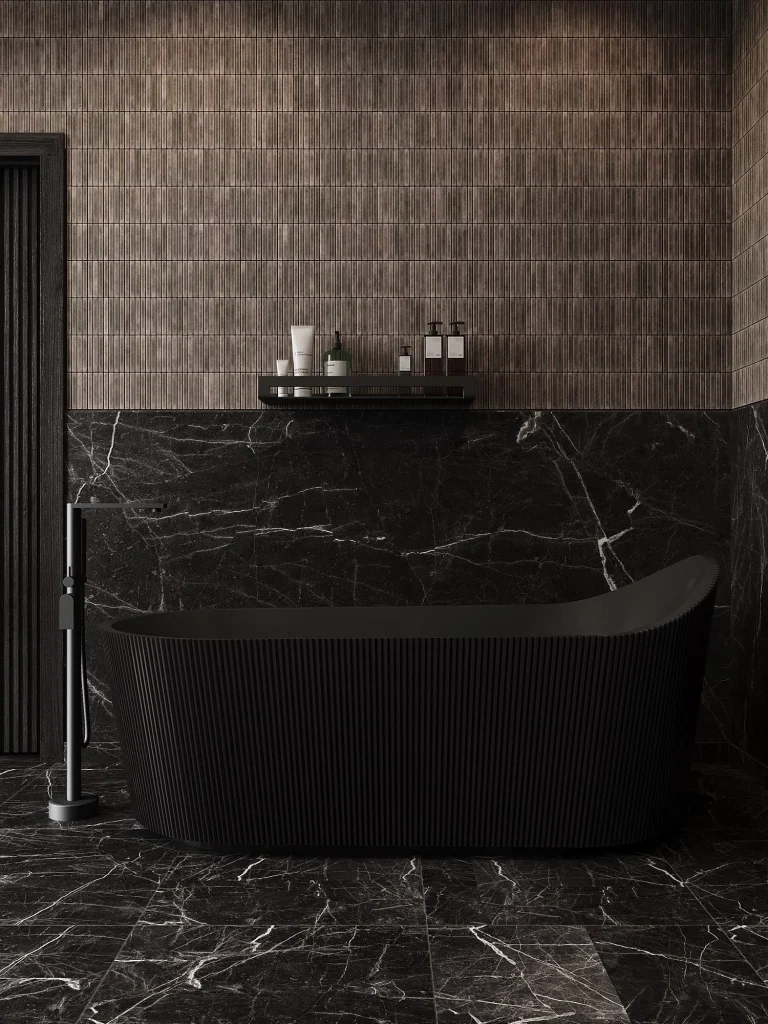 Bateria wannowa wolnostojąca Arcos – gun metal - Kolekcja Arcos - BOCCO