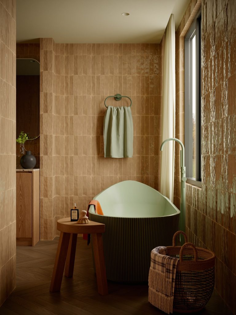 Bateria wannowa wolnostojąca Structa – sage green - Kolekcja Structa - BOCCO