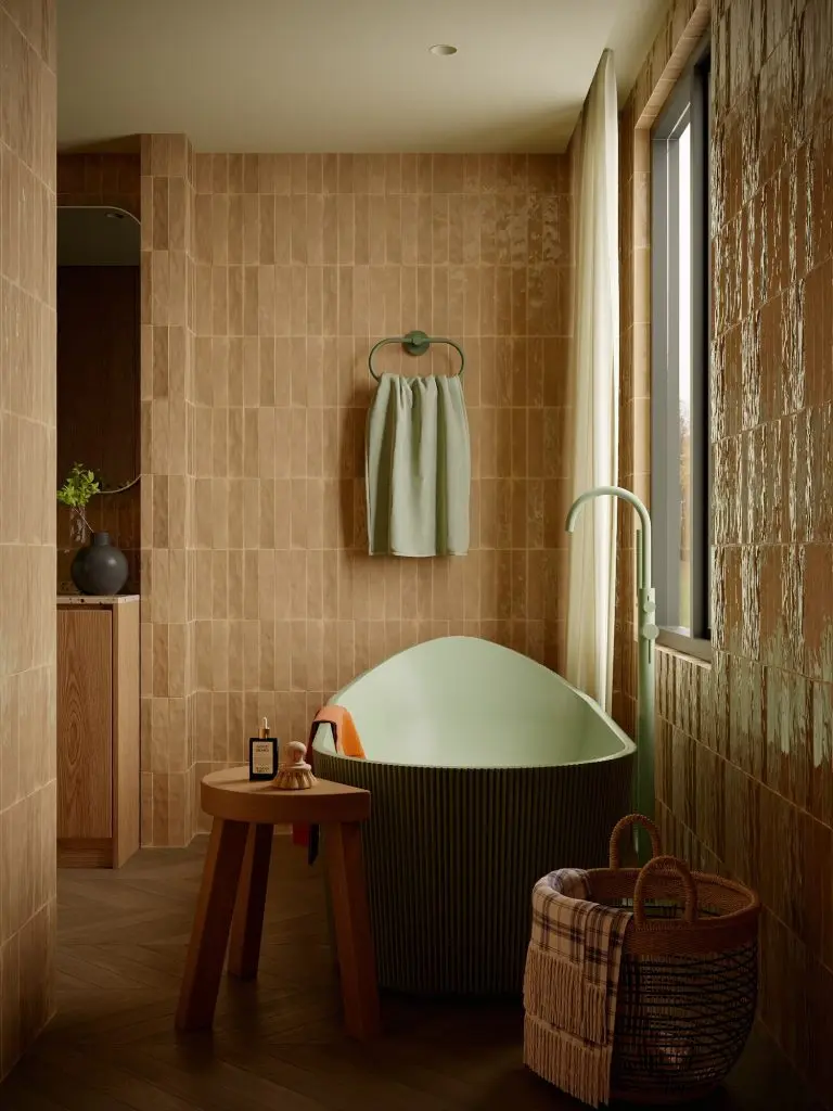 Bateria wannowa wolnostojąca Structa – sage green - Kolekcja Structa - BOCCO
