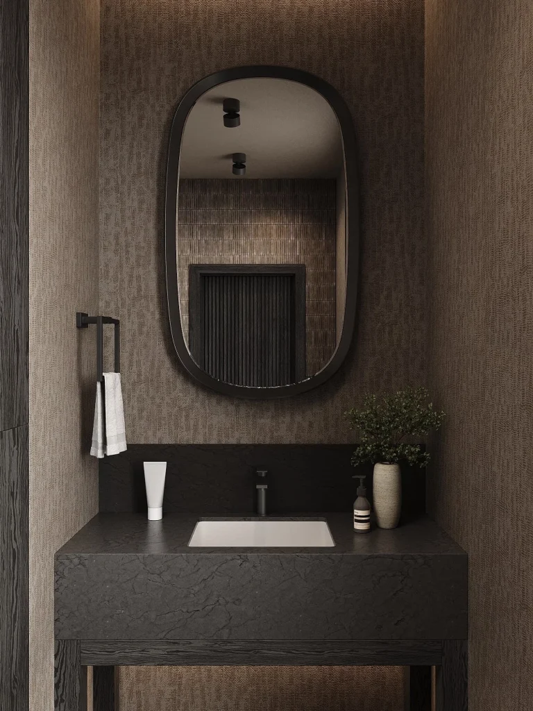 Bateria umywalkowa nablatowa niska Arcos – gun metal - Kolekcja Arcos - BOCCO