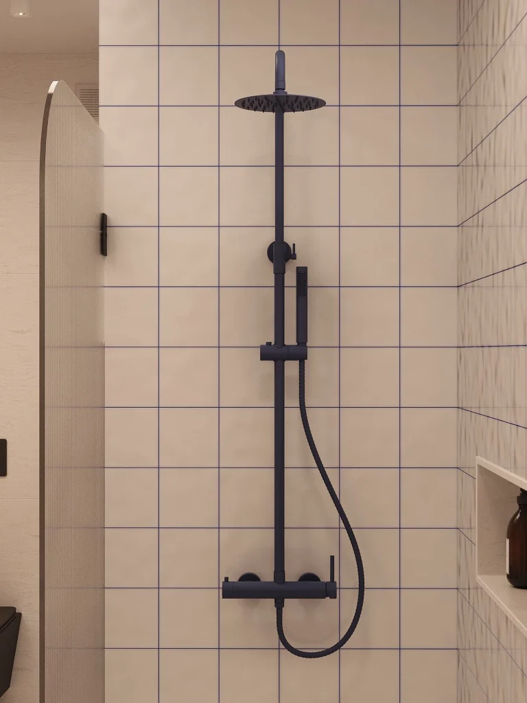 Zestaw prysznicowy natynkowy Structa – cobalt blue - Kolekcja Structa - BOCCO