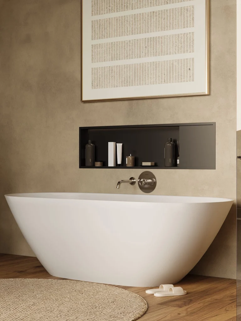 Bateria wannowa podtynkowa Nebis – chrom - Kolekcja Nebis - BOCCO