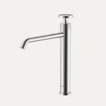 Bateria umywalkowa nablatowa wysoka Nebis – stal szczotkowana - Kolekcja Nebis - BOCCO