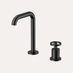 Bateria umywalkowa nablatowa z osobnym mieszaczem Nebis – czarny mat - Kolekcja Nebis - BOCCO