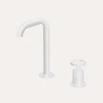 Bateria umywalkowa nablatowa z osobnym mieszaczem Nebis – biały mat - Kolekcja Nebis - BOCCO