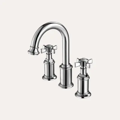 Bateria umywalkowa nablatowa z osobnym mieszaczem Classic – chrom