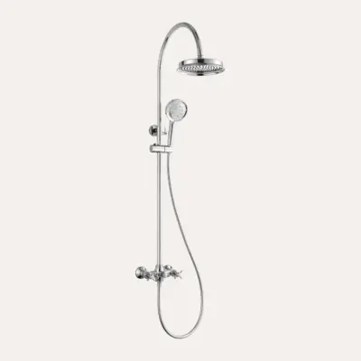 Zestaw prysznicowy natynkowy Classic – chrom