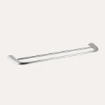 Wieszak na ręcznik podwójny Nebis – stal szczotkowana - Kolekcja Nebis - BOCCO