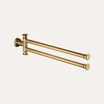 Wieszak na ręcznik podwójny Classic – złoto szczotkowane - Kolekcja Classic - BOCCO