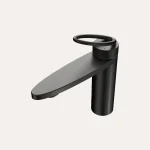 Bateria umywalkowa nablatowa niska Essia – gun metal - Kolekcja Essia - BOCCO