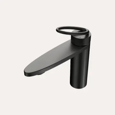 Bateria umywalkowa nablatowa niska Essia – gun metal – Kolekcja Essia – BOCCO Wariant koloru