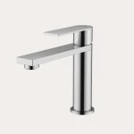 Bateria umywalkowa nablatowa niska Arcos – stal szczotkowana - Kolekcja Arcos - BOCCO