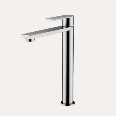 Bateria umywalkowa nablatowa wysoka Arcos – chrom