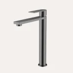 Bateria umywalkowa nablatowa wysoka Arcos – gun metal - Kolekcja Arcos - BOCCO