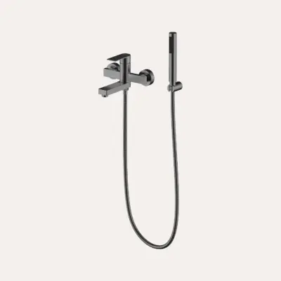 Bateria wannowa natynkowa Arcos – gun metal – Kolekcja Arcos – BOCCO Wariant koloru