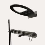 Zestaw prysznicowy podtynkowy Essia – gun metal - Kolekcja Essia - BOCCO