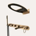 Zestaw prysznicowy podtynkowy Essia – złoto szczotkowane - Kolekcja Essia - BOCCO