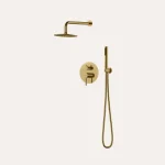 Zestaw prysznicowy podtynkowy Structa – złoto szczotkowane - Kolekcja Structa - BOCCO