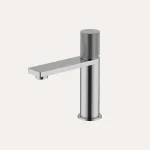 Bateria umywalkowa nablatowa niska Vellum – stal szczotkowana - Kolekcja Vellum - BOCCO