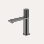 Bateria umywalkowa nablatowa niska Vellum – gun metal - Kolekcja Vellum - BOCCO