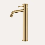 Bateria umywalkowa nablatowa wysoka Liora – złoto szczotkowane - Kolekcja Liora - BOCCO