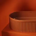 Umywalka nablatowa Pleat owalna – terakota - Kolekcja Pleat - BOCCO