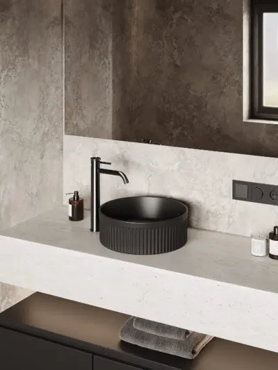 3 (1) (1) Bateria umywalkowa nablatowa wysoka Liora – gun metal