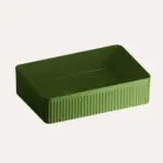 CL01RYFDG-3 Umywalka nablatowa Pleat prostokątna – sage green