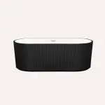Wanna wolnostojąca Pleat - czarny/biały