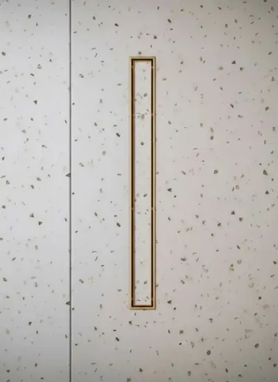 gal1 Odpływ liniowy pod płytkę – złoto szczotkowane - 600x70