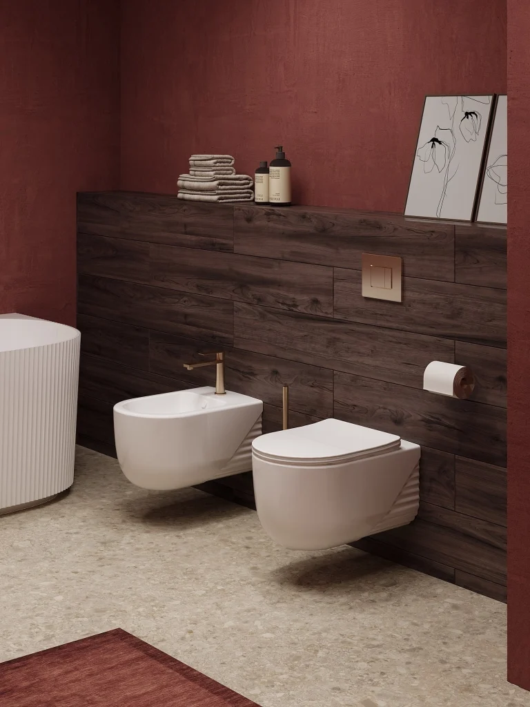 Misa WC  Pleat - biały połysk - Kolekcja Pleat - BOCCO