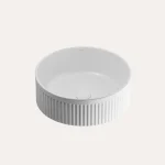 Umywalka nablatowa Pleat okrągła – biały połysk - Kolekcja Pleat - BOCCO