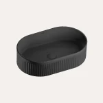 Umywalka nablatowa Pleat owalna – czarny mat - Kolekcja Pleat - BOCCO