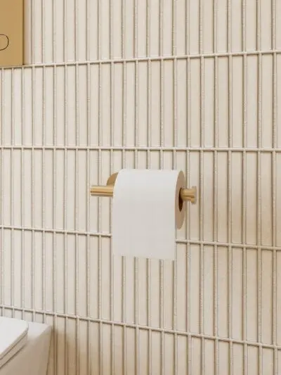 Uchwyt na papier toaletowy Structa – złoto szczotkowane