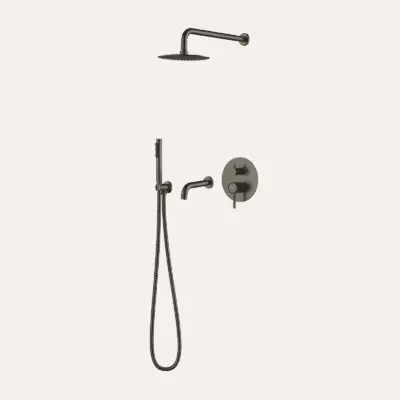 Zestaw wannowo-prysznicowy podtynkowy Liora - gun metal
