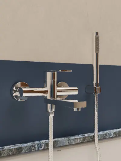 Bateria wannowa natynkowa Arcos – chrom