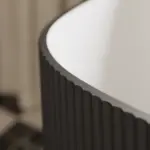 Wanna wolnostojąca Pleat - czarny/biały